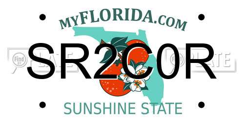 SR2C0R Florida License Plate