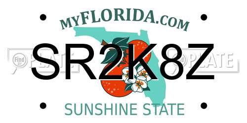 SR2K8Z Florida License Plate