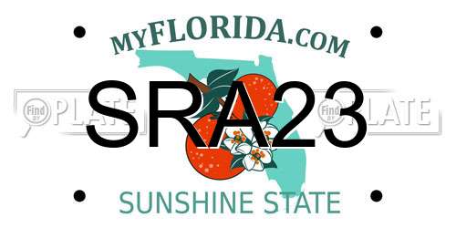 SRA23 Florida License Plate