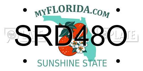 SRD48O Florida License Plate