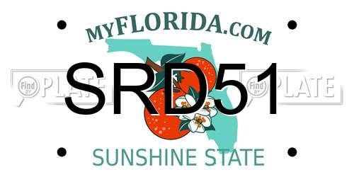 SRD51 Florida License Plate