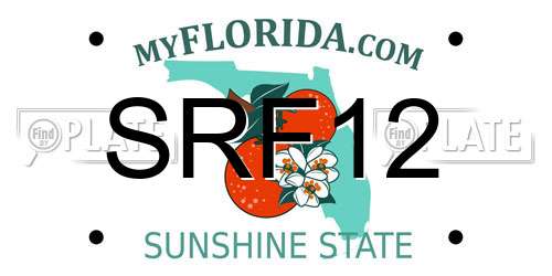 SRF12 Florida License Plate