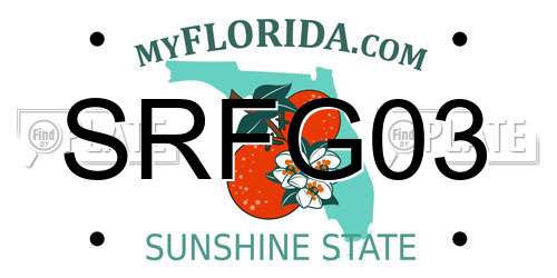 SRFG03 Florida License Plate