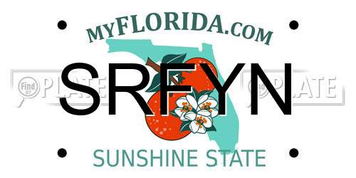 SRFYN Florida License Plate