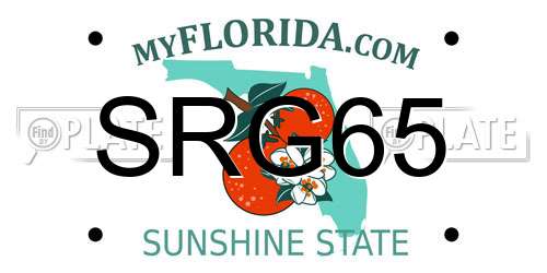 SRG65 Florida License Plate