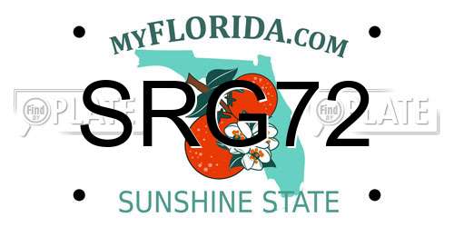SRG72 Florida License Plate