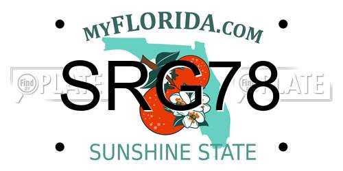 SRG78 Florida License Plate