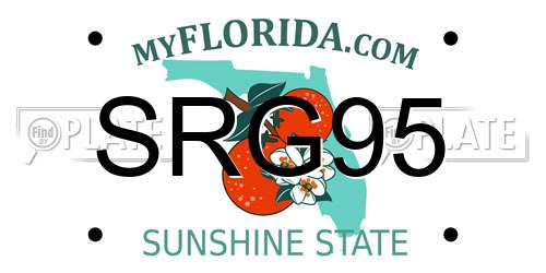 SRG95 Florida License Plate
