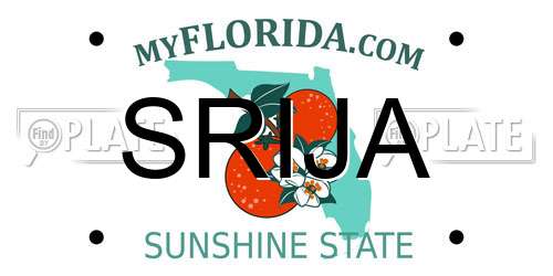 SRIJA Florida License Plate