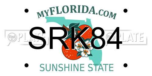 SRK84 Florida License Plate