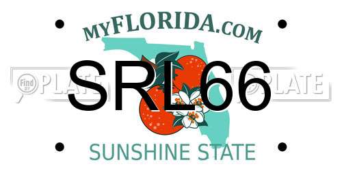 SRL66 Florida License Plate