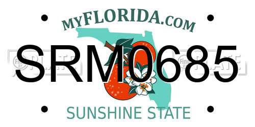SRM0685 Florida License Plate