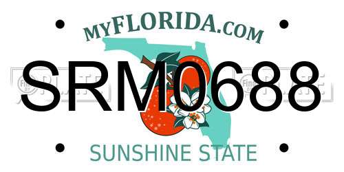 SRM0688 Florida License Plate
