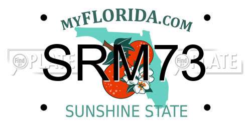 SRM73 Florida License Plate