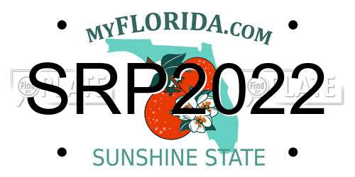 SRP2022 Florida License Plate