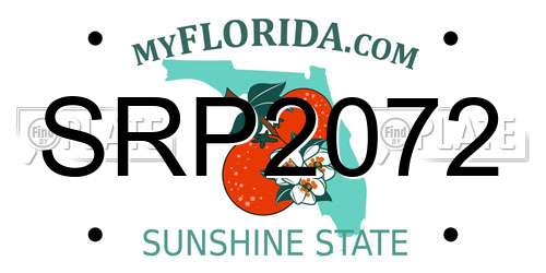 SRP2072 Florida License Plate