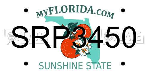 SRP3450 Florida License Plate