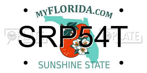 SRP54T Florida License Plate