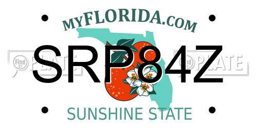 SRP84Z Florida License Plate