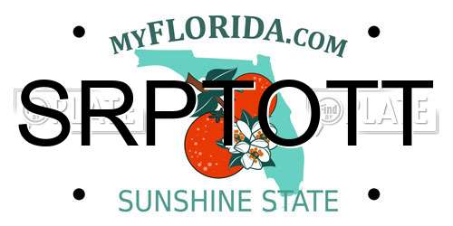 SRPTOTT Florida License Plate