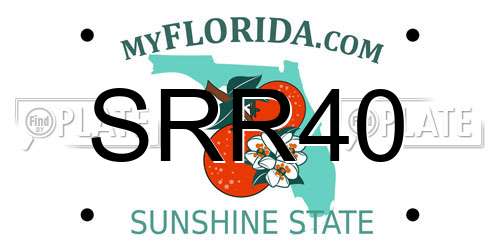 SRR40 Florida License Plate