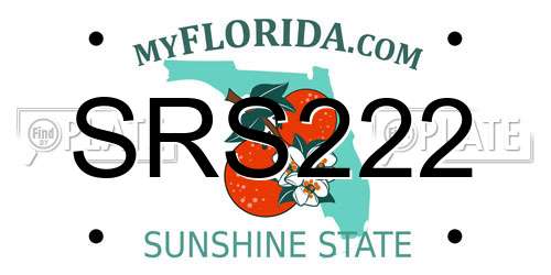 SRS222 Florida License Plate
