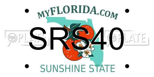 SRS40 Florida License Plate