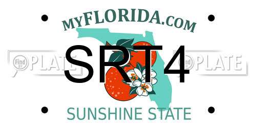 SRT4 Florida License Plate