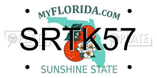 SRTK57 Florida License Plate