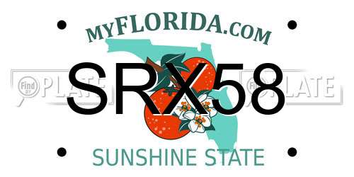 SRX58 Florida License Plate