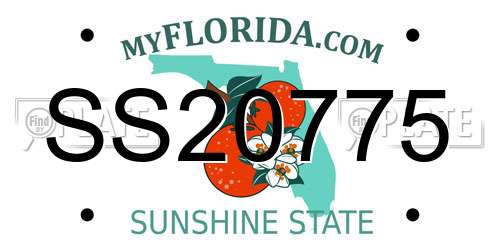 SS20775 Florida License Plate