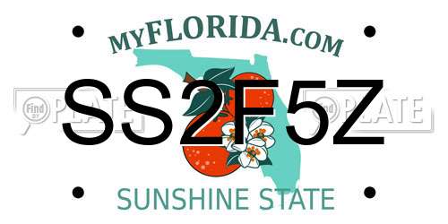 SS2F5Z Florida License Plate