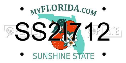 SS2I712 Florida License Plate