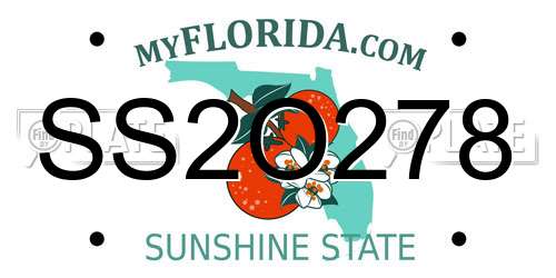 SS2O278 Florida License Plate