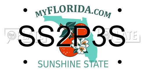SS2P3S Florida License Plate