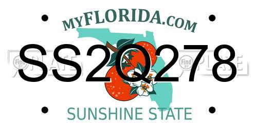 SS2Q278 Florida License Plate