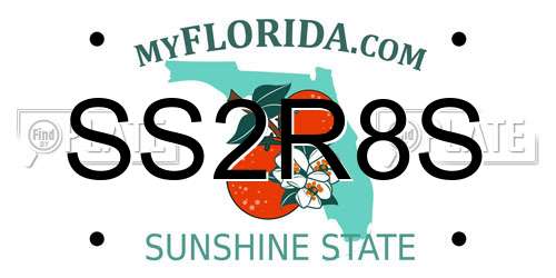 SS2R8S Florida License Plate