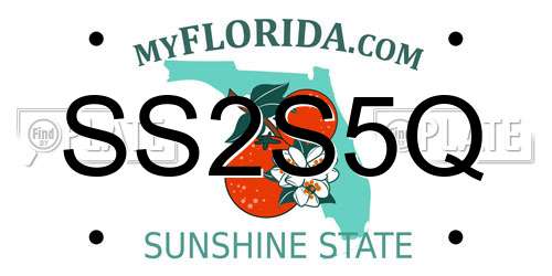 SS2S5Q Florida License Plate