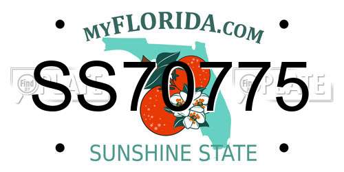 SS70775 Florida License Plate