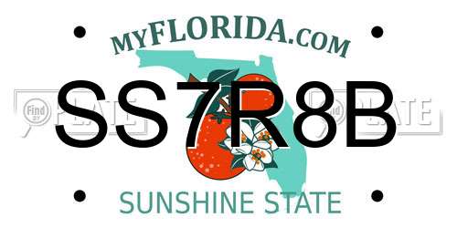 SS7R8B Florida License Plate