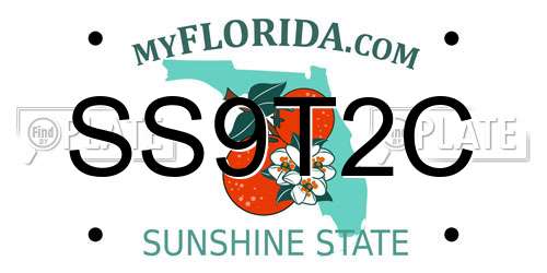 SS9T2C Florida License Plate