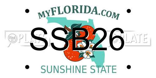 SSB26 Florida License Plate