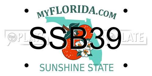 SSB39 Florida License Plate