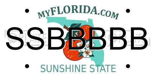 SSBBBBB Florida License Plate