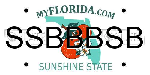 SSBBBSB Florida License Plate