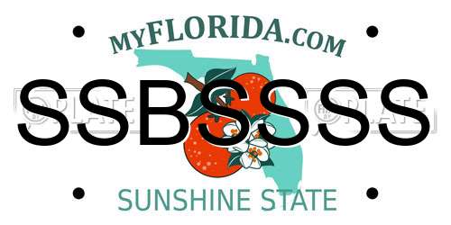 SSBSSSS Florida License Plate