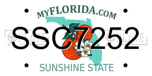 SSC7252 Florida License Plate