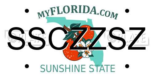 SSCZZSZ Florida License Plate