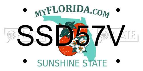 SSD57V Florida License Plate