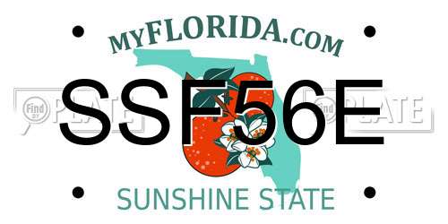 SSF56E Florida License Plate